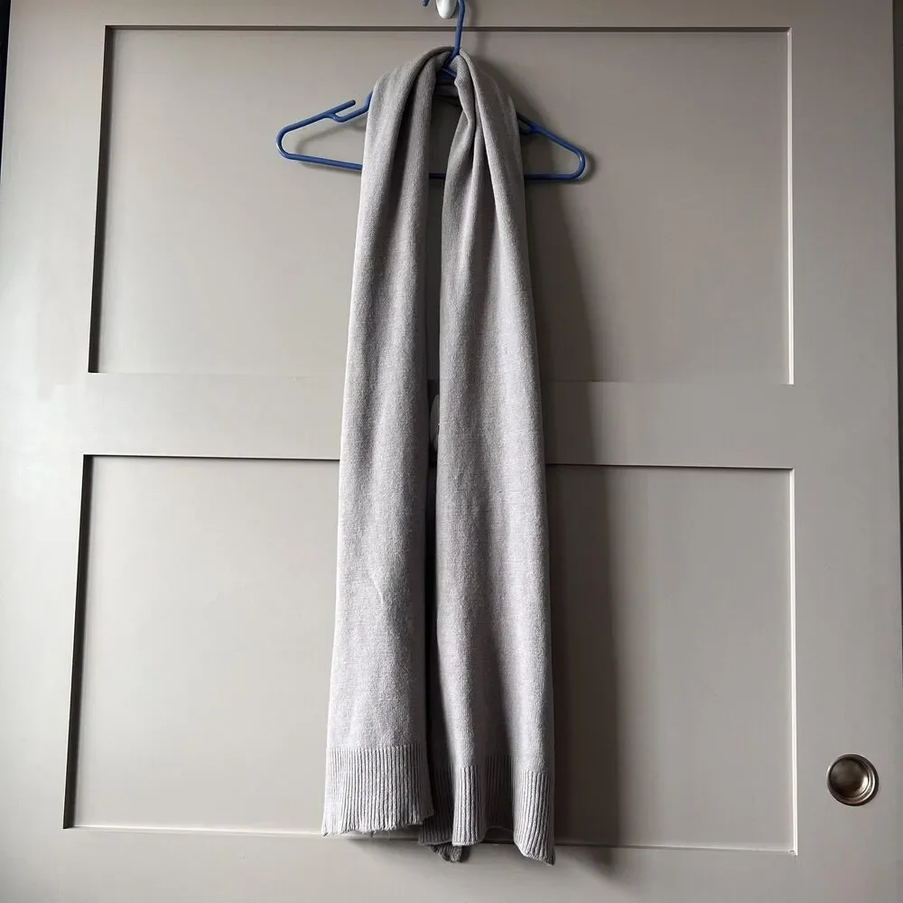 Parfois Scarf Womens 40x200cm Gray Acrylic‎ Knit Winter Long Soft Wrap Shawl